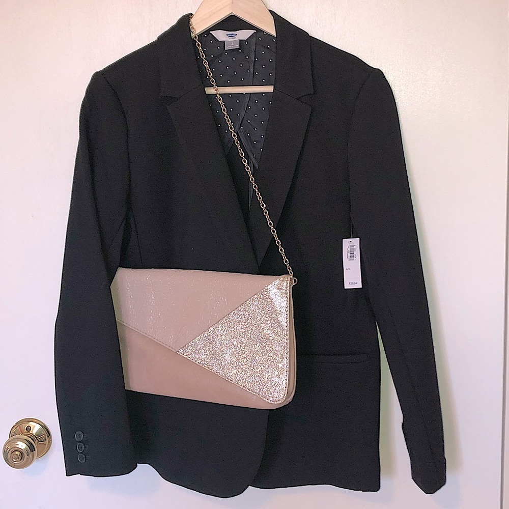 NWT Large Old Navy Black Classic Ponte-Knit Blazer